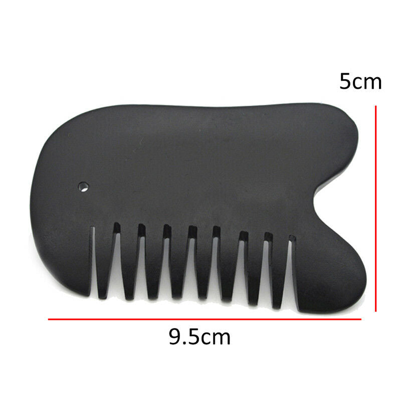U-shape bian stone guasha gua sha board comb shape massage healthy beauty to FT