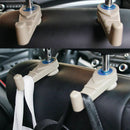 4Pc Beige Car Back Seat Back Headrest Hanger Holder Hook Hanging for Luggage Bag