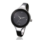 Women's Luxury Crystal Stainless Steel Quartz Wrist Watch Waterproof Black Tide