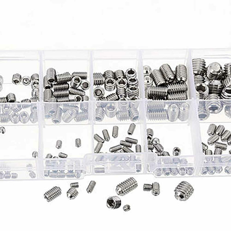 Hot Steel Allen Socket Hex Set Grub Screw Cup Point Assortment Kit
