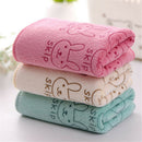 2Pcs Cute Microfiber Absorbent Drying Bath Beach Towel Baby Kids Cartoon Towe3Cp