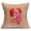 Happy Valentine Pillow Cover Christmas Decorations Snowman Decor Throw Pill
