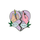 Creative Two Petal Love Badge Brooch Backpack Lapel Metal Pins Jewelry Gift A