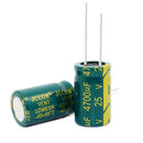 10pcs 4700uF 4700mfd 25V Electrolytic Capacitor Mini Electronic Components A