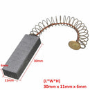 6pcs 30x11x 6mm Carbon Brushes Bush Repairing Part For Generic Electric Motor