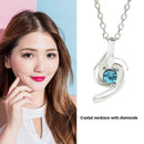 Crystal Pendants Necklace Diamond Women Charm Clavicle Chain Jewelry (B) A