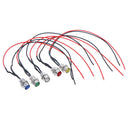 0.31" LED Metal Indicator Pilot Dash Light Lamp 12V Car Truck Red Green BlueOZ
