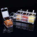 4pcs Seasoning Rack Spice Pots Box Storage Container Condiment Jar Kitchen Tool