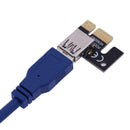 USB 3.0 PCI-E Express 1x  Extender Riser Card Adapter 6PIN Power Cable