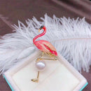 Elegants Flamingo Brooches Unisex Women &Men Brooch Pin  Dress Coat Jewelry BX