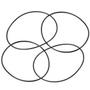 O-rings, 5 pieces, black, rubber, 105 x 100 mm