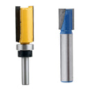 2pcs 8mm Shank CNC Router Bit Tungsten Carbide 1/4" Flush Trim Router