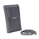 Storage Bag Design-Multifunction Clutch Crossbody Phone Wallet Case(Gray) K2C7