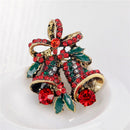 1pc   Christmas Rhinestone Cute Christmas Bell Brooch Pin Xmas Gift Party SPTEU