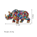 Multicolor Rhinestone Rhino Brooch Pins For Women Alloy Accessories Collar