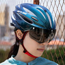 Cycling Helmet Women Men Adjustable Ultralight Bicycle Helmet Goggles Gray