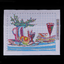 11CT Stamped Cross Stitch Kit for Beginners Green Summer Afternoon Tea Printed