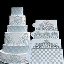 Princess Lace Cake Stencil Set Wedding Cake Cookie Border Stencils Decoration JR