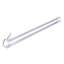 2x 50CM 12V 36 LED 5630 SMD Hard Strip Light Aluminum Shell With End Cap Wh