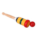 Wooden Kendama Ball & Colorful Cup, Classic Japanese Balancing Skill Game for