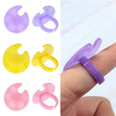 Minicart Nail Art Palette Plastic Drawing Tray Mini Finger Ring Pigment Hol