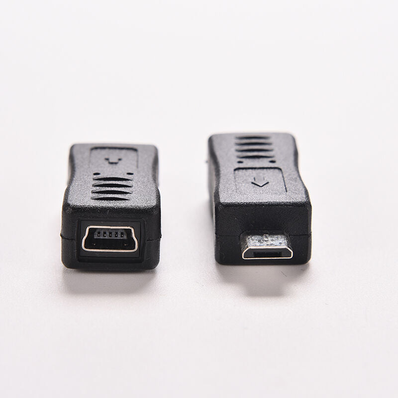 2 Mini USB Female to Micro USB Male Adapter Data Charger Converter Connection JR