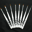 8 Pcs Nail Art Design Brush Dotting Painting Pen Set Acrylic Drawing Liner O6D2