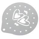 Two hearts Stainless Steel Metal Chocolate Coffee Art Mould Coffee Stencils  OZ