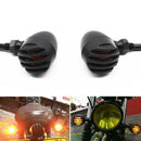 2Pcs Motorcycle Turn Signal Light Indicator Metal Retro Fence Locomotive Tu