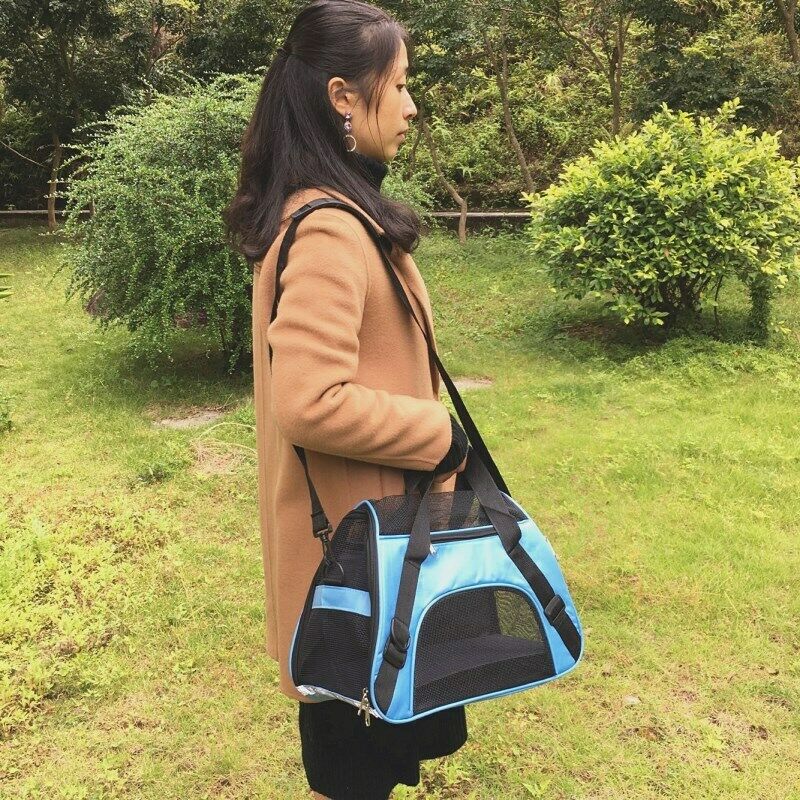 Portable Travel Pet Carrier For Cat Dog Backpack Carrying Handbag Small Dog T5M9