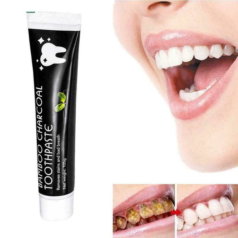 105g Bamboo Charcoal Teeth Whitening Toothpaste Black Bad Breath Removes St U9A6