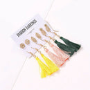6 Pairs Ethnic Tassel Long Earrings Leaf Pineapple Ear Stud Women Jewelry A