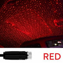 USB Car Interior Atmosphere Starry Sky Lamp Ambient Star Red Light LED Proj R2U7