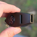 Mini Outdoor 4 In1 Survival Whistle Compass Magnifying Thermometer KeychaME