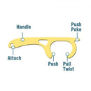 Portable Hygiene Brass Door Opener Elevator Botton Press Handle Key Contactless