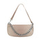 Women Chain Leather Underarm Shoulder Handbags (Alligator Pattern Khaki)