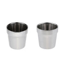 2x Wine Cup Stainless Beer Mug Drinking Coffee Cup for Cold Hot Drinks 175ml