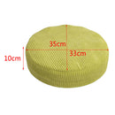 4Pcs Elastic Winter Plush Round Chair Seat Cover Removable ~Green_Size 4