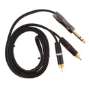 6.35mm to Dual RCA Amplifier Mixing Console TRS Audio Splitter Cable 1.5m