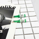 Creative Beer Bottle Simple Ear Hook Earrings Fashion Women Jewelry(Green) A