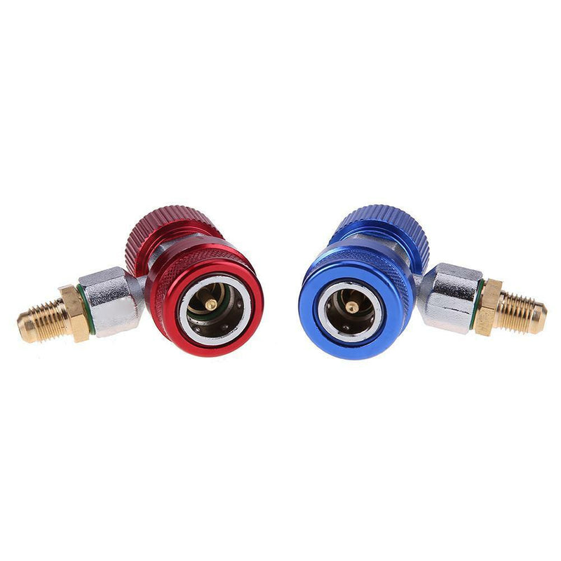 2x AC R134a Quick Connector Car Air Conditioning Coupler Adapter 1/4 " SAE HVAC