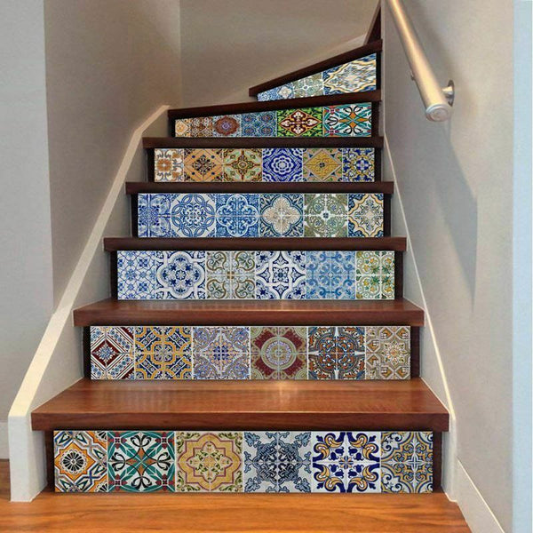Peel and Stick Tile Backsplash Stair Riser Decals DIY Tile Decals Mexican T X2U5
