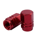 5 x Hexagon Car or Bike Dust/ Valve Caps - Red