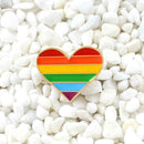 Rainbow Love Heart Badge Brooch Creative Enamel Geometric Pins Jewelry Gift A