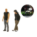 2x 1:64 Mini Tiny People Street Sand Table Layout Scenery Diorama Decor