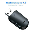 USB Bluetooth 5.0 Receiver Adapter 3.5mm AUX Stereo Speaker For TV PC Headp Y5I0