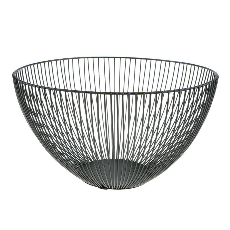 Deep Bowl Fruit Basket Food Container Vegetable Bread Snack Basket Black