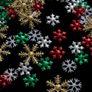 200Pcs Rainbow Sequin Snowflake Embellishments for Christmas Clothes Jewelry