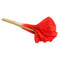 Chinese Folk Art Silk Veil Bamboo Short Dancing Red Fan for Belly Dance