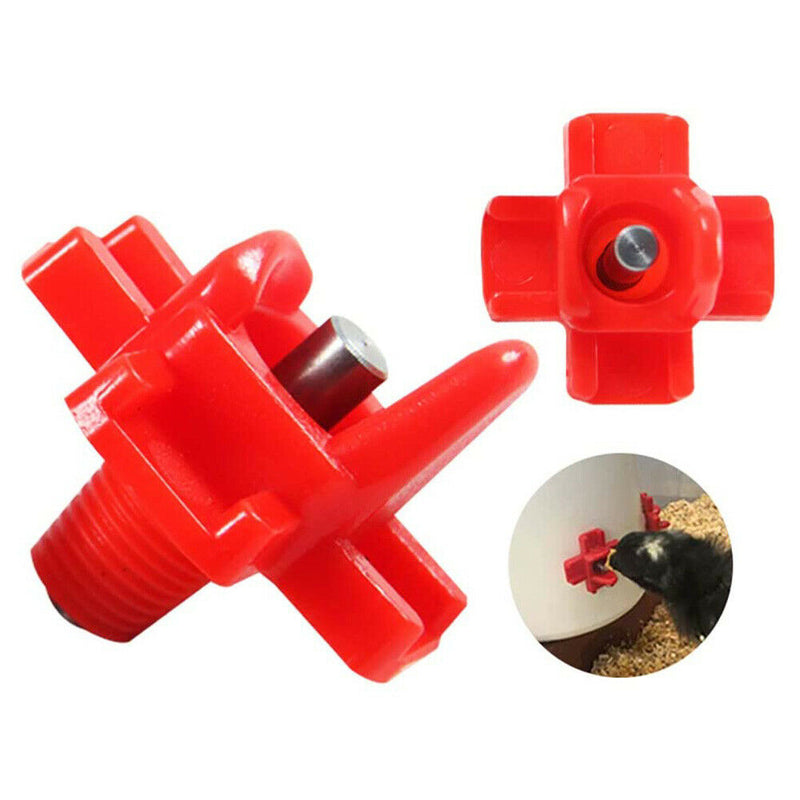 12pcs Chicken Drinker Feeder Automatic Chick Quail Drinking Water Nipple